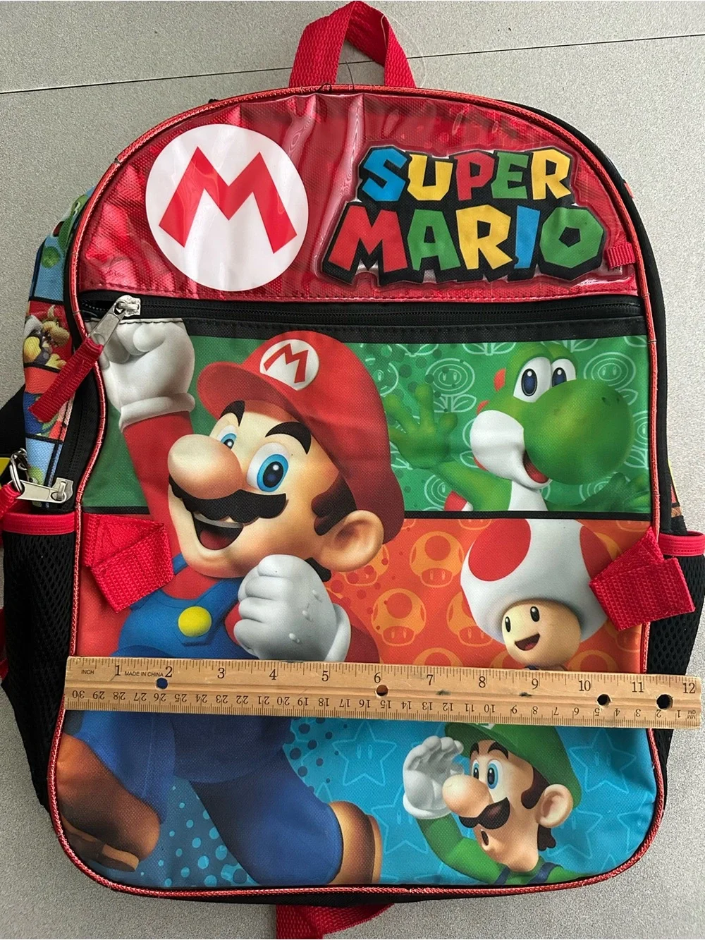 Nintendo Super Mario Kids Backpack - Red, Blue, Green